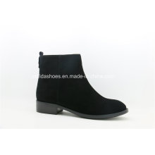 Black Classic Simple Leather Lady Boots